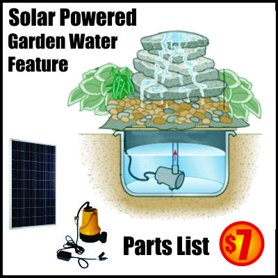 Solar Powered Garden Water Feature Parts List